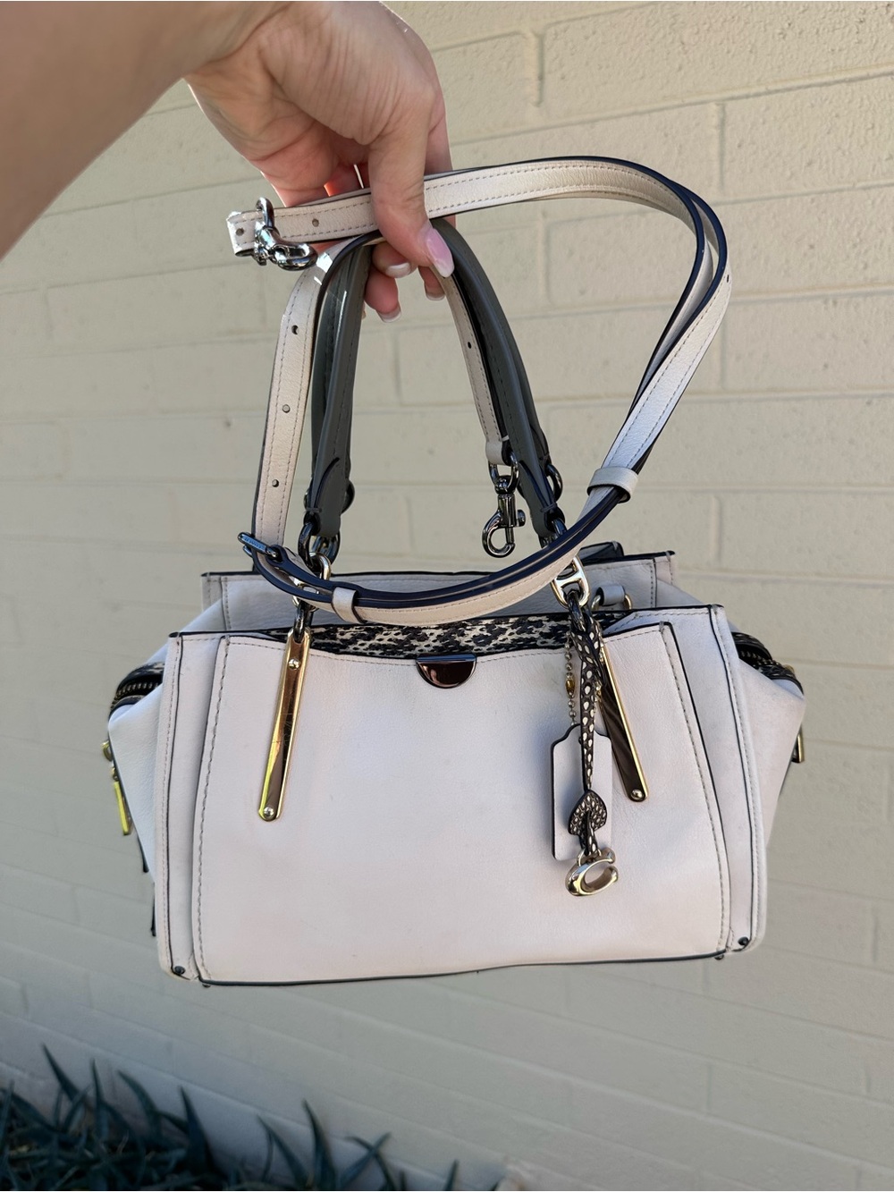 Cream coach dreamer satchel